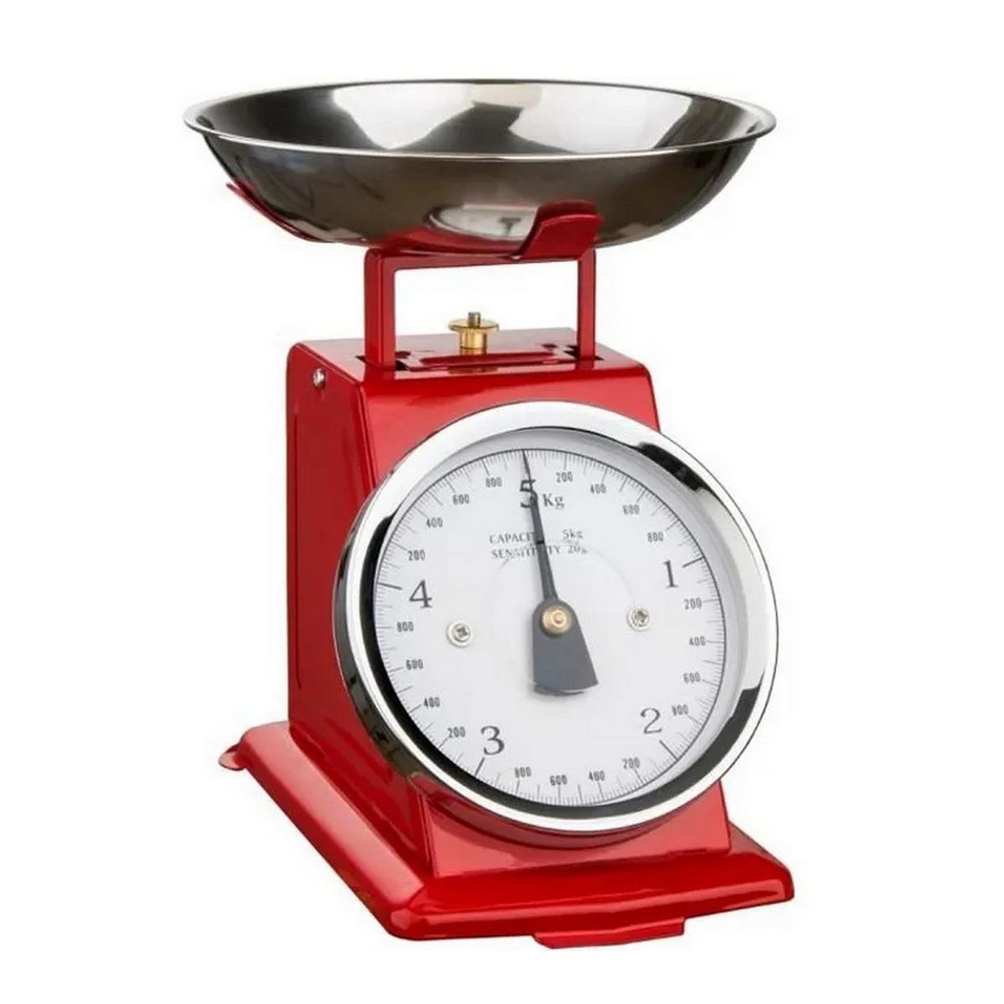 Voir la diapositive 2 : OGO LIVING Balance de cuisine mécanique 5kg- 20g rouge - 7915011