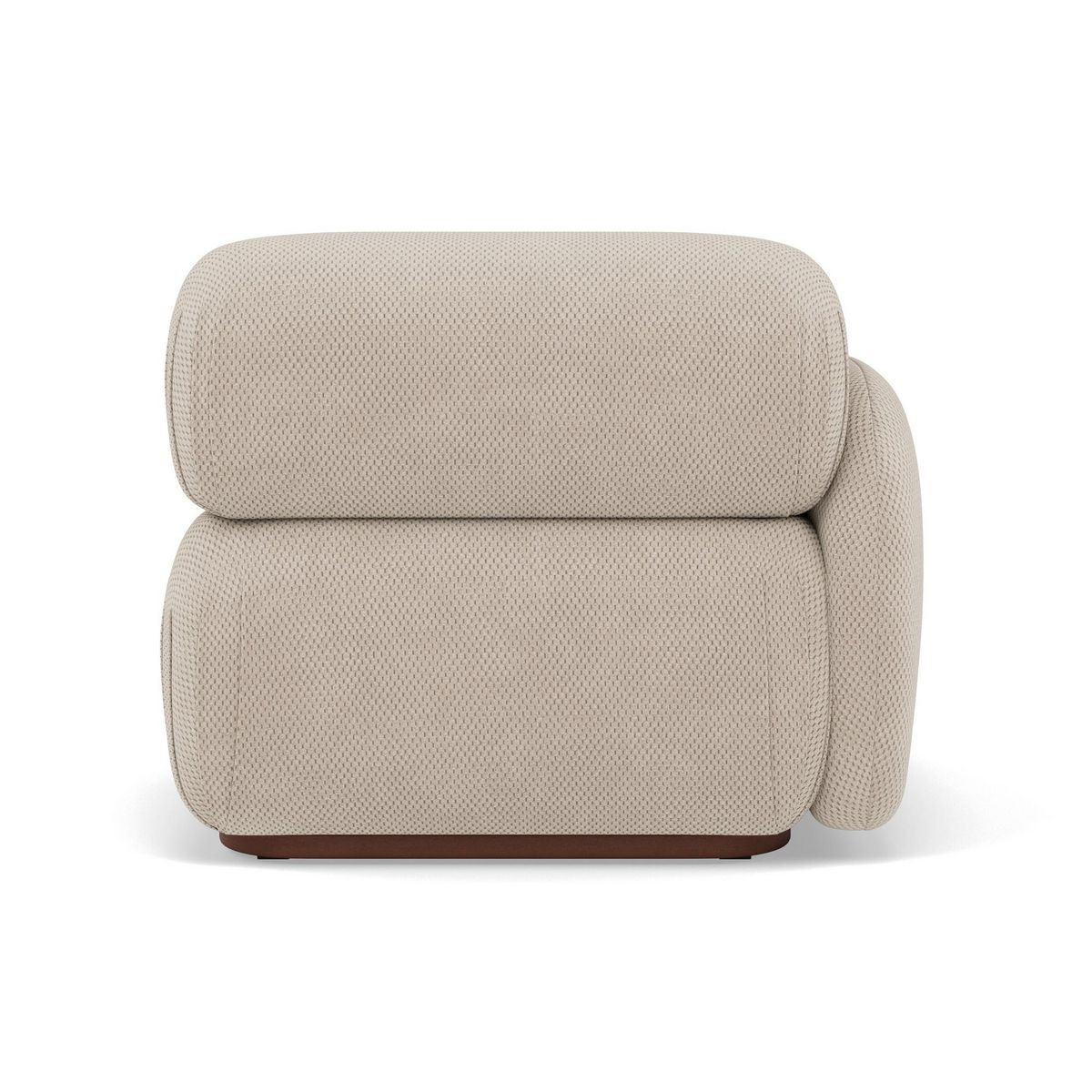 LISA DESIGN Penelope - module d'assise gauche en velours texturé