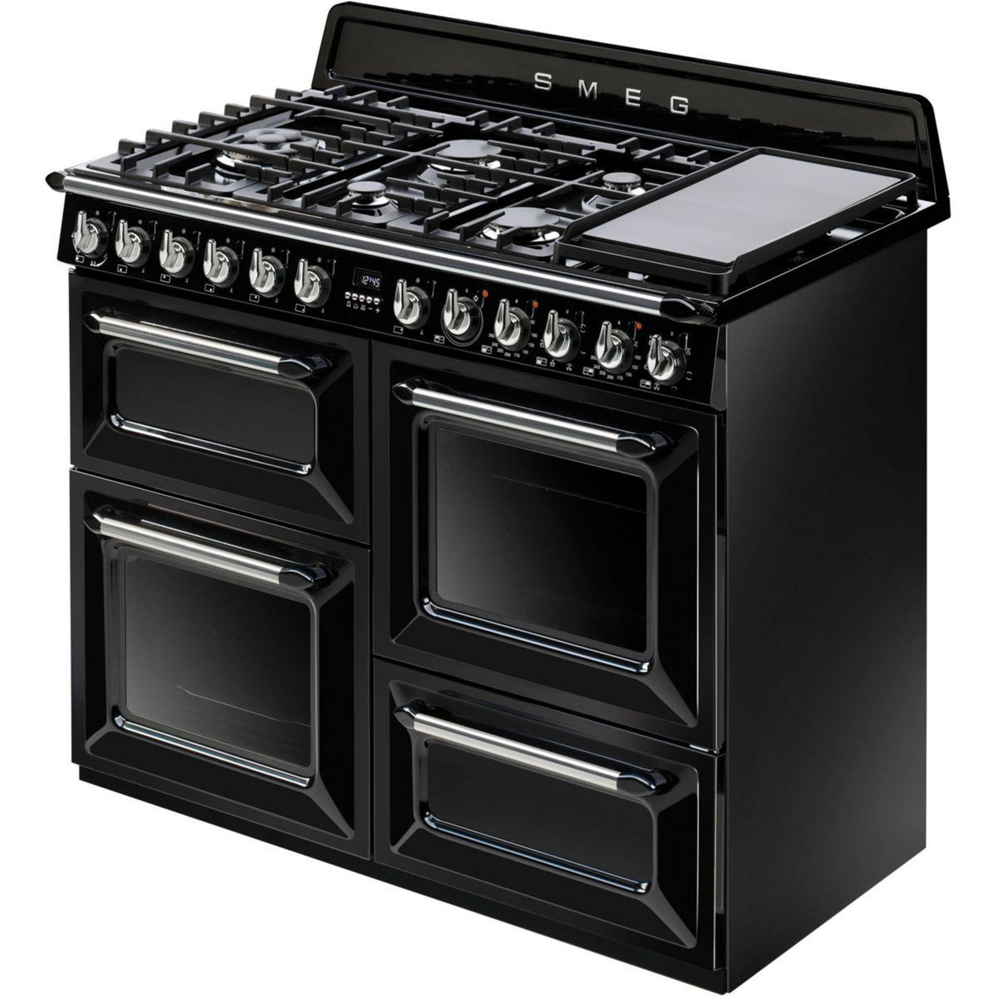 Voir la diapositive 4 : SMEG Piano de cuisson gaz tr4110bl1