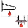 Voir la diapositive 3 : HOMCOM Punching ball poire de vitesse boxe avec support plateau tournant + pompe MDF acier revêtement synthétique rouge noir