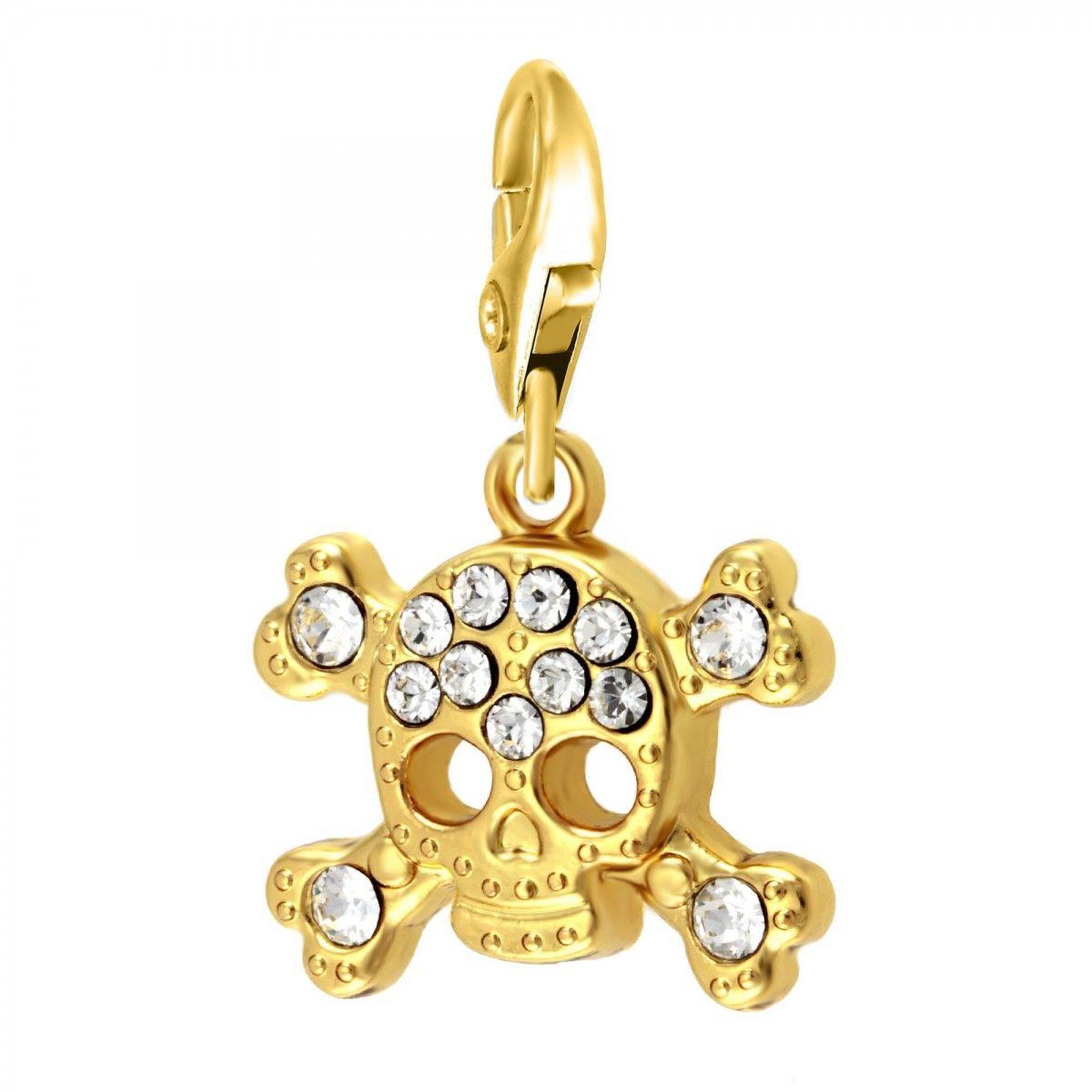 SC CRYSTAL Charm Tête de Mort SC Crystal orné de Cristaux scintillants