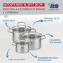 Voir la diapositive 3 : ELO Set de 3 faitouts en inox 16 cm 20 cm et 26 cm Elo Citrin