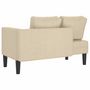 Voir la diapositive 5 : VIDAXL Chaise longue avec coussins creme tissu