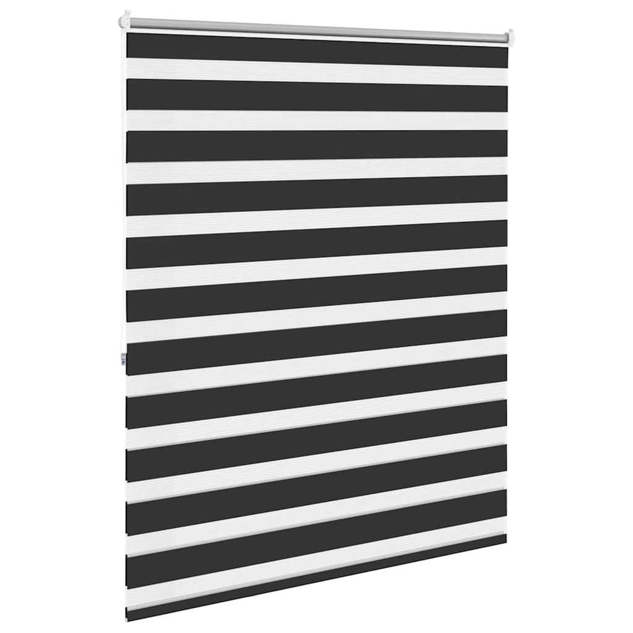 Voir la diapositive 4 : VIDAXL Store venitien zebre 140,9 x 175 cm, largeur du tissu 136,7 cm, noir