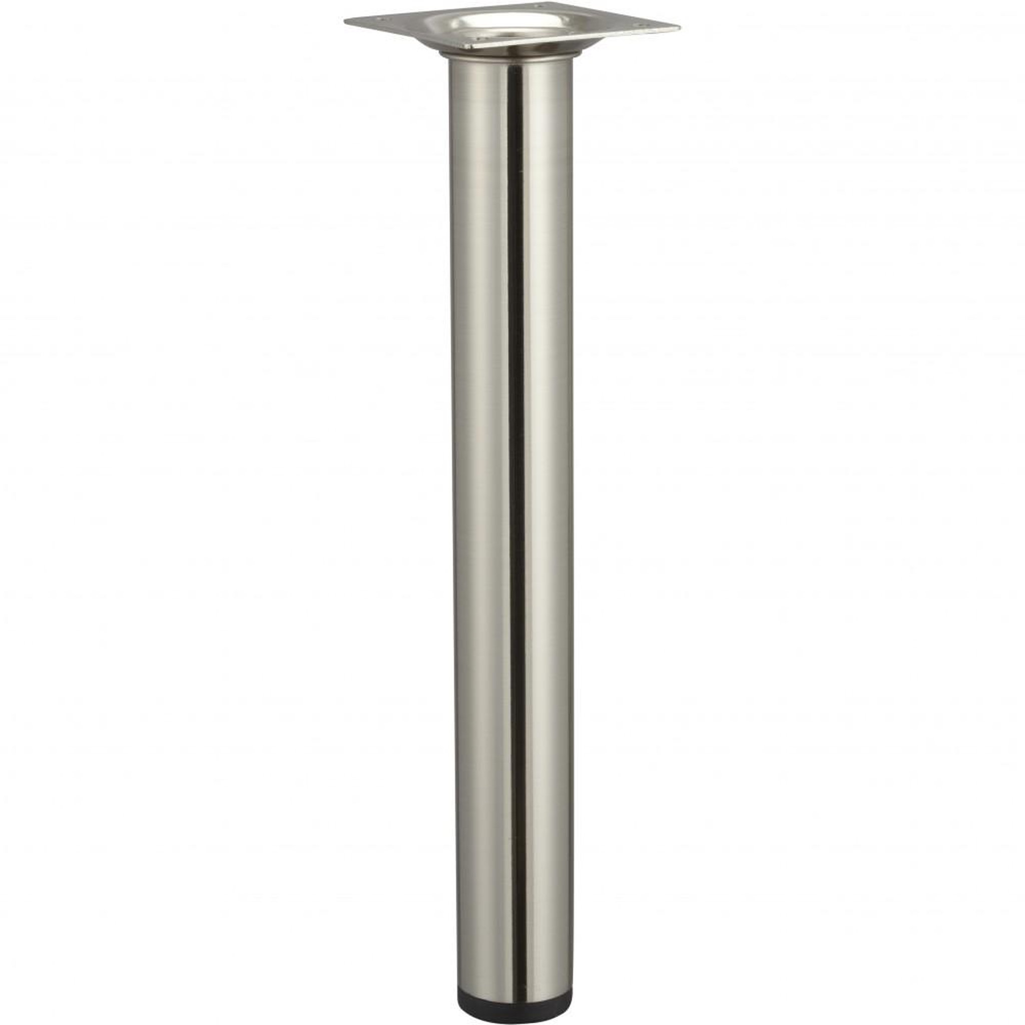 CENTRALE BRICO Pied table basse cylindrique HETTICH fixe acier brossé gris