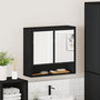 Voir la diapositive 4 : VIDAXL Armoire a miroir de salle de bain noir bois d'ingenierie