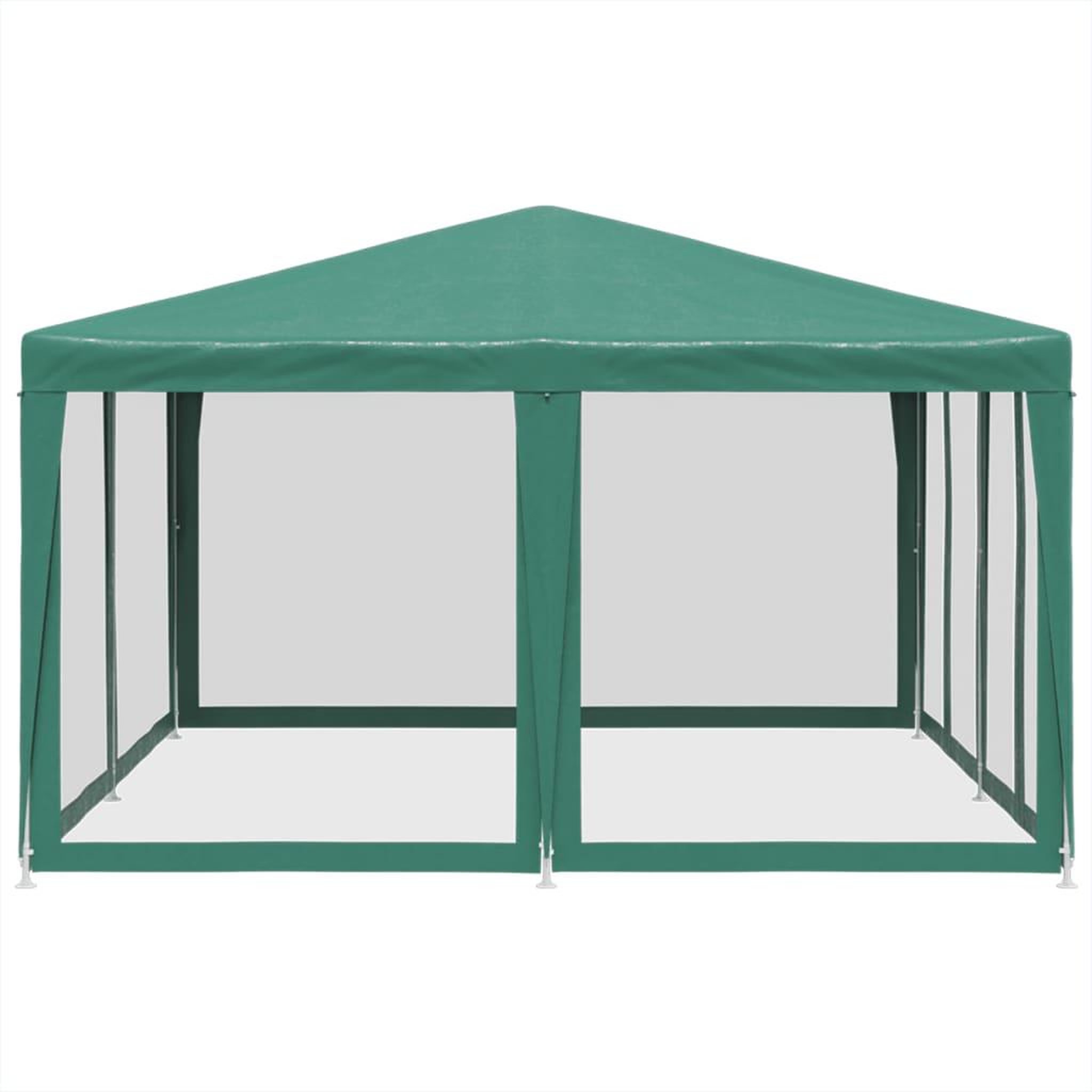 Voir la diapositive 4 : VIDAXL Tente de fete avec 8 parois laterales en maille vert 4x4 m PEHD