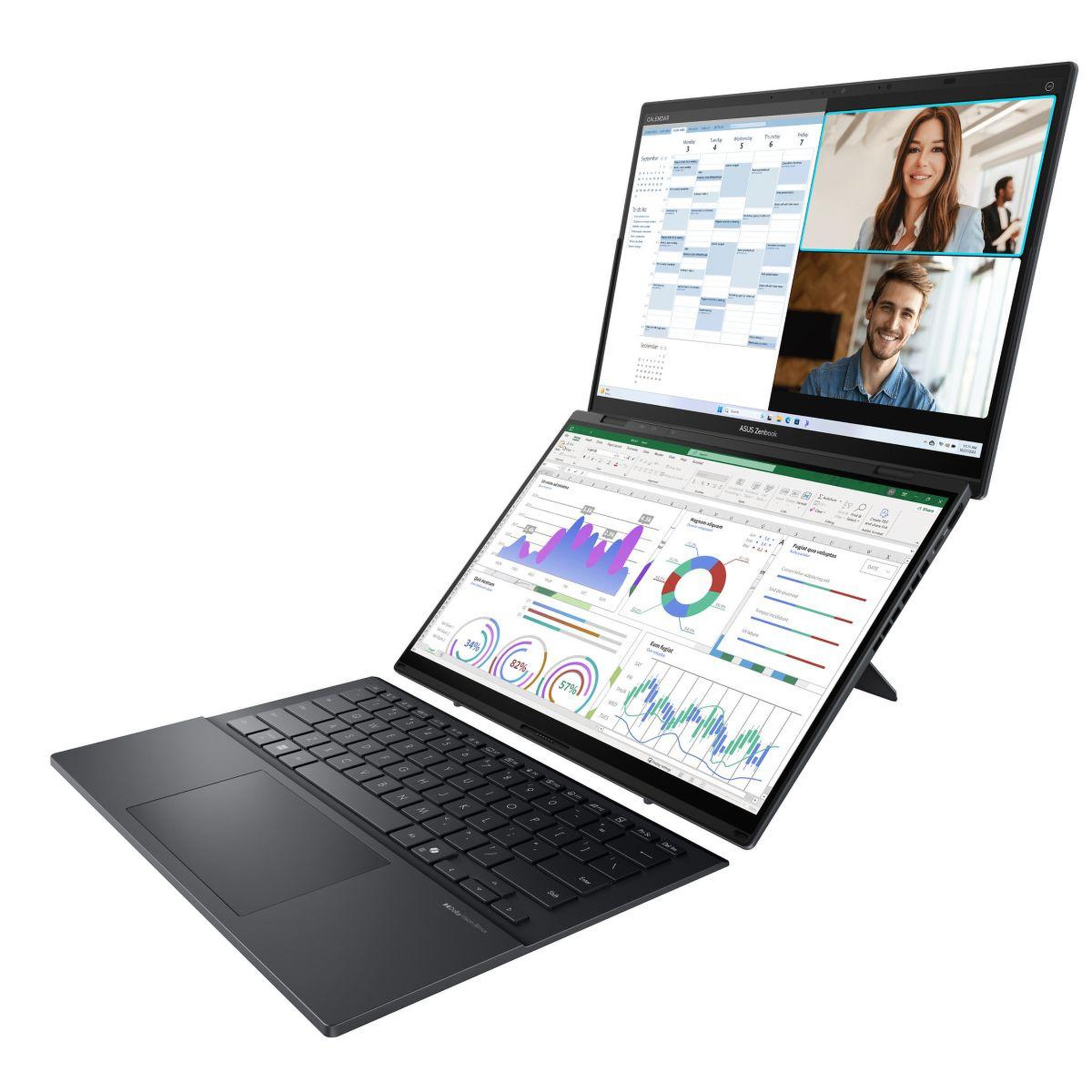 Voir la diapositive 5 : ASUS Ordinateur portable Zenbook Duo UX8406CA-PZ011W