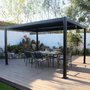 Voir la diapositive 3 : CONCEPT USINE Pergola bioclimatique 4x3m structure en aluminium noir HYDRA