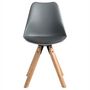 Voir la diapositive 3 : IDIMEX Lot de 4 chaises scandinaves TYSON, en synthétique