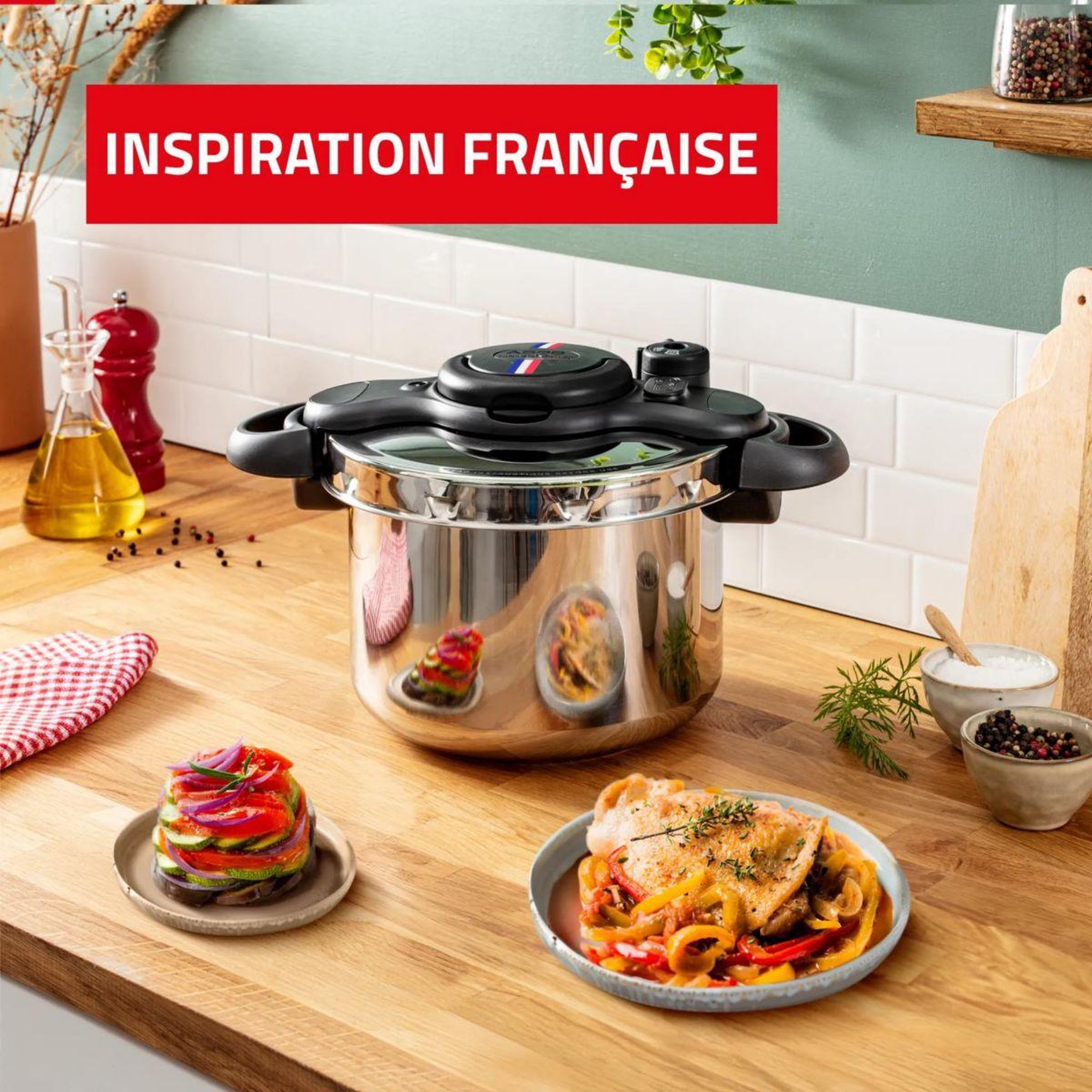 Voir la diapositive 2 : SEB Autocuiseur ClipsoMinut Cocotte de vos Regions 7.5L