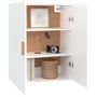 Voir la diapositive 5 : VIDAXL Armoire murale suspendue Blanc 69,5x34x90 cm