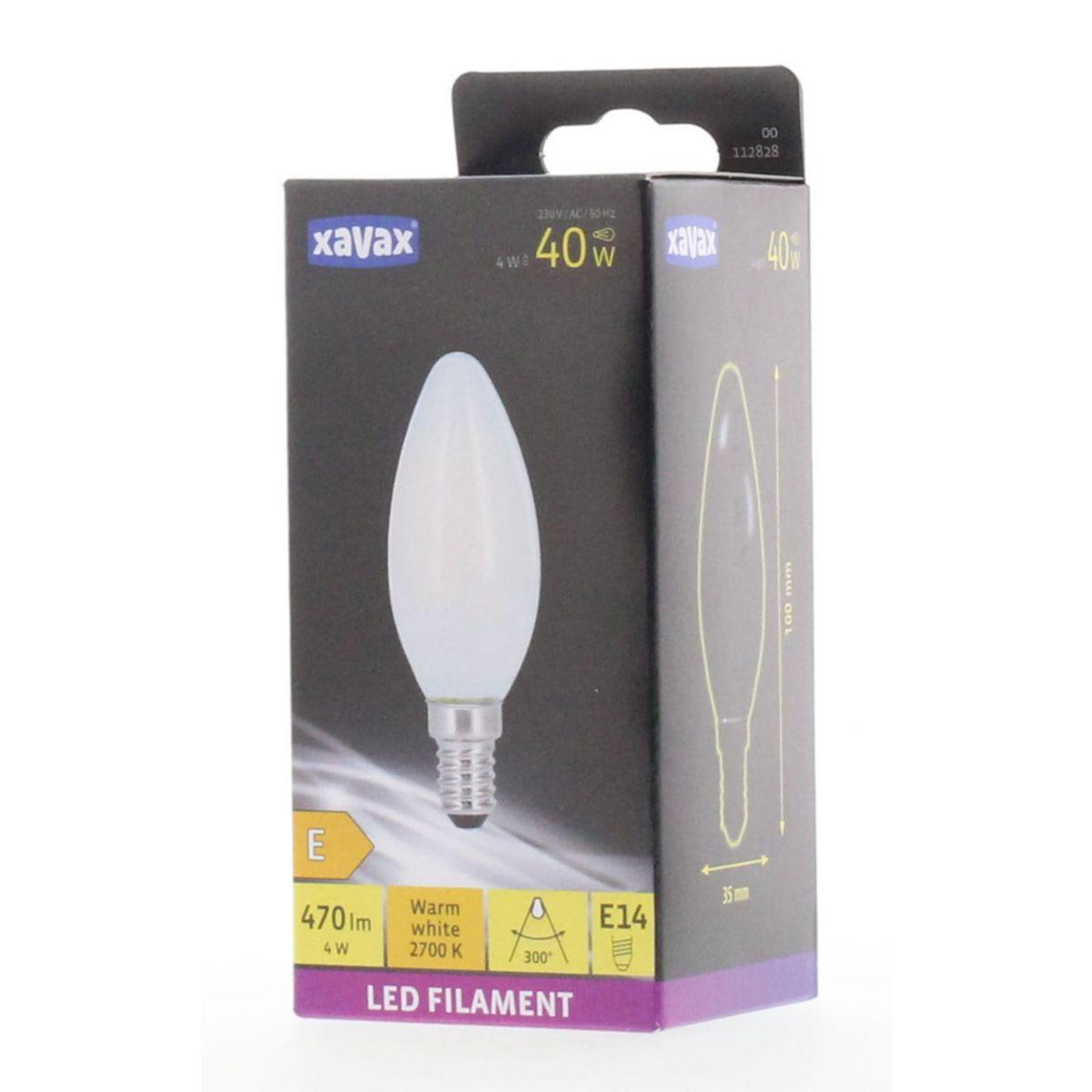 Voir la diapositive 4 : XAVAX Ampoule led e14 4w flamme