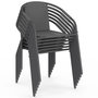Voir la diapositive 4 : ID MARKET Salon de jardin THELMA table 190 CM et 8 chaises empilables gris anthracite