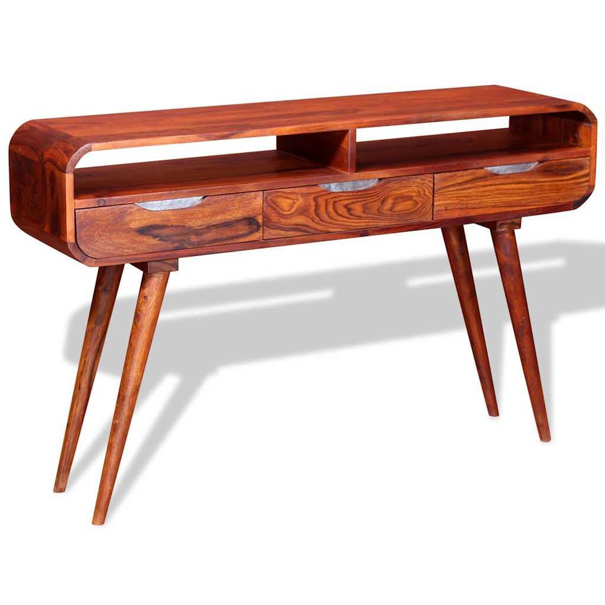 Voir la diapositive 3 : VIDAXL Table console Bois massif 120x30x75 cm
