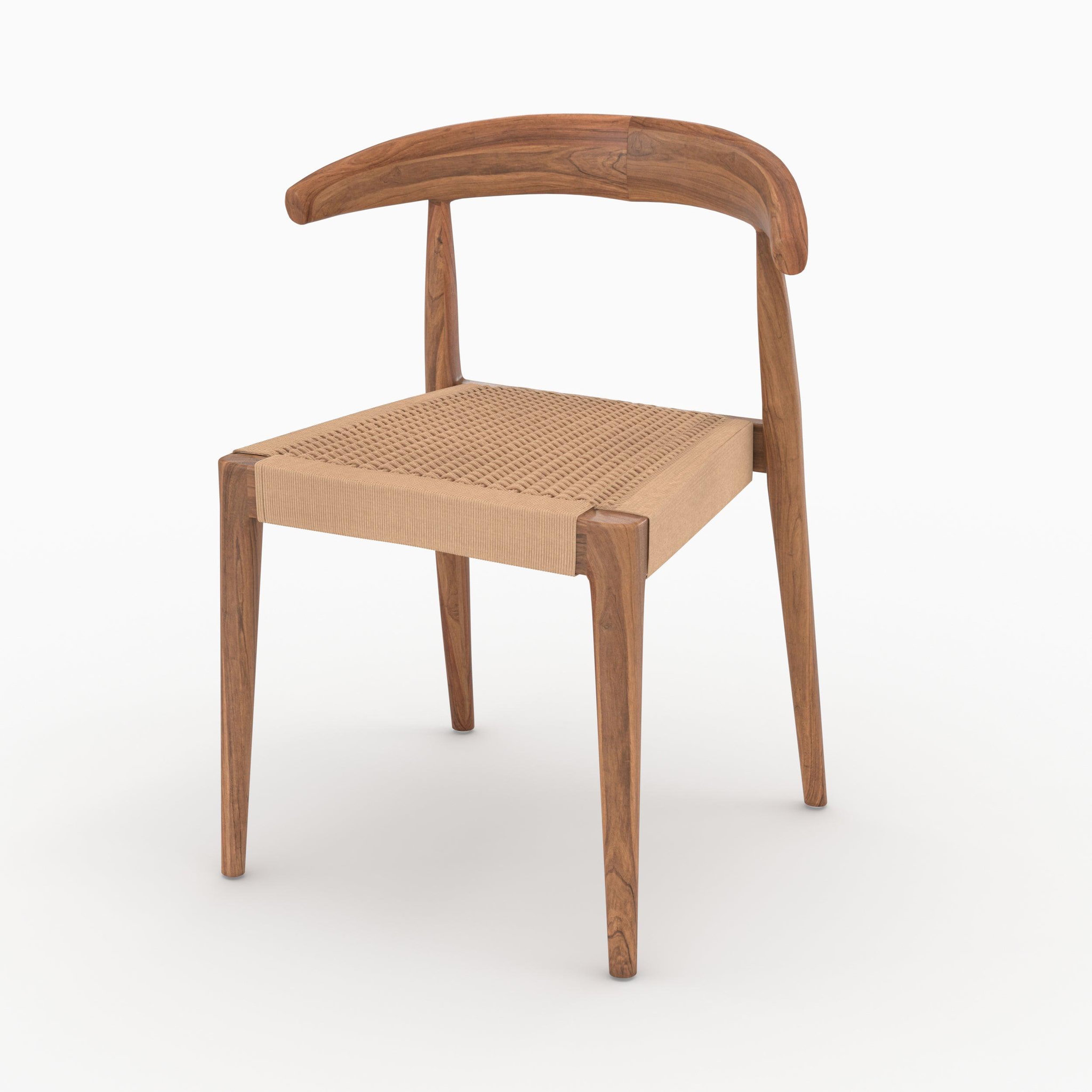 Voir la diapositive 6 : MAISON PAVANE Lot de 2 chaises en bois de teck et cordage type loom-alia