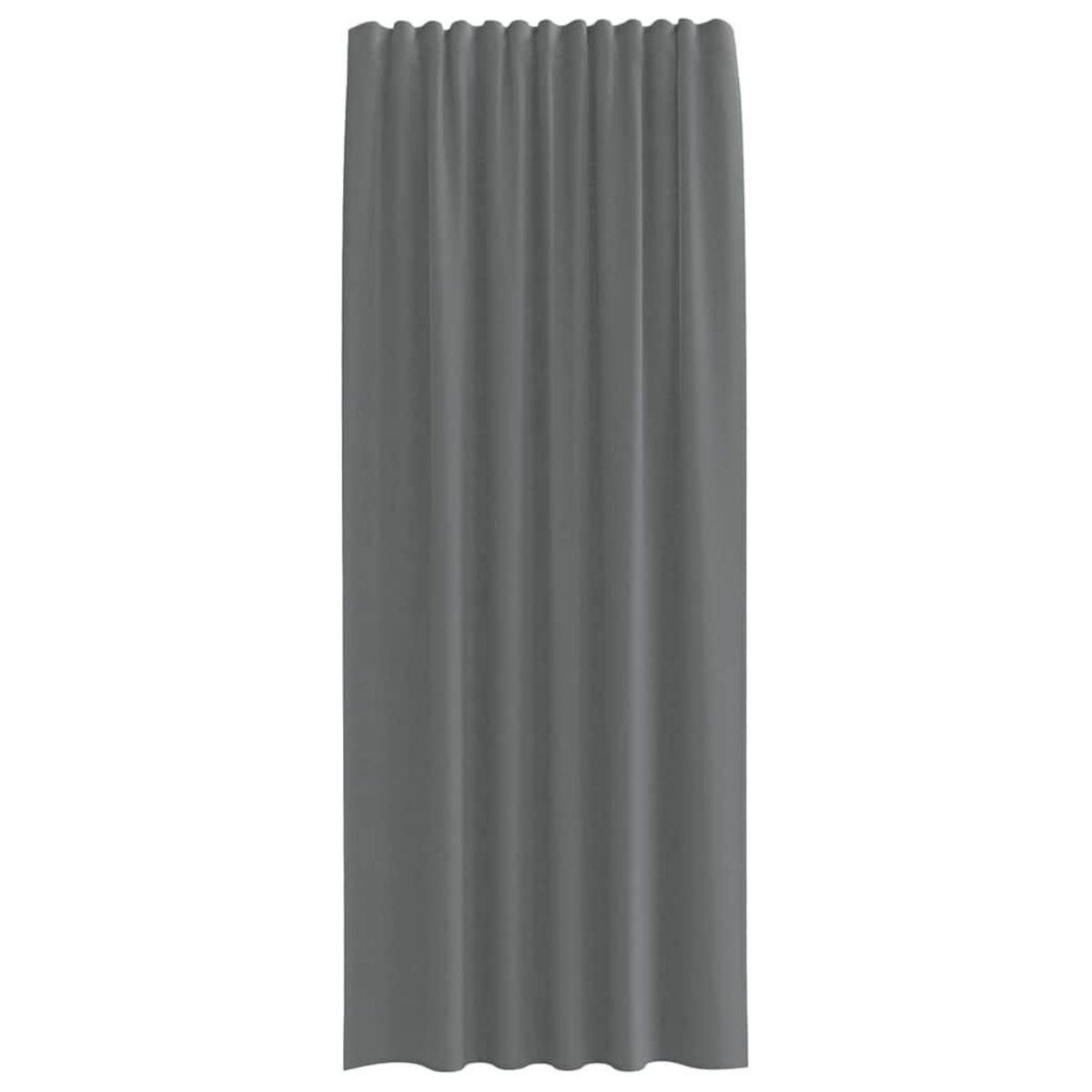 VIDAXL Rideaux en voile avec boucles 2 pcs gris fonce 140x245 cm