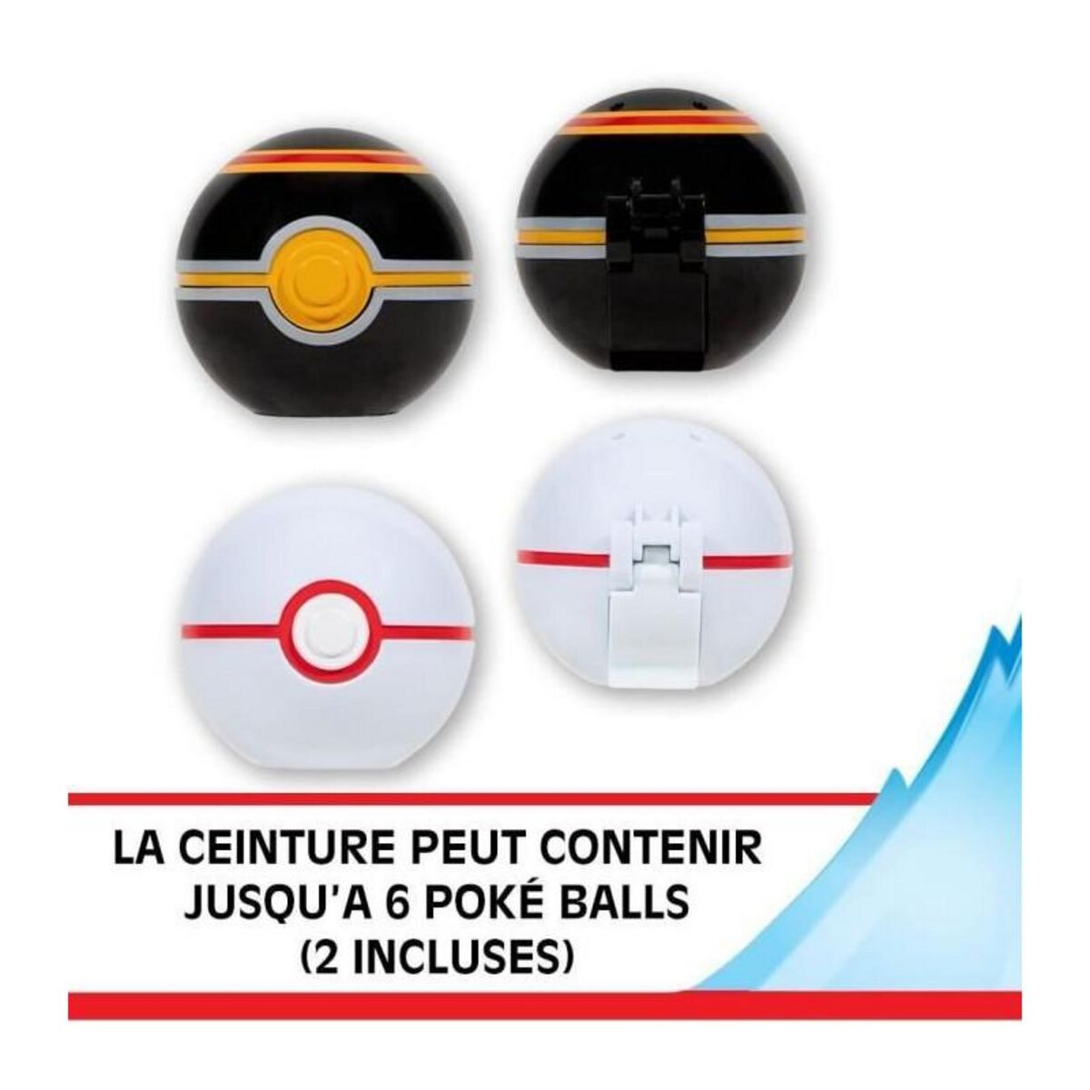 BANDAI Ceinture - BANDAI - Pokémon Clip ‘N' Go - 1 ceinture, 2 Poké Balls et 1 figurine Salameche 5 cm