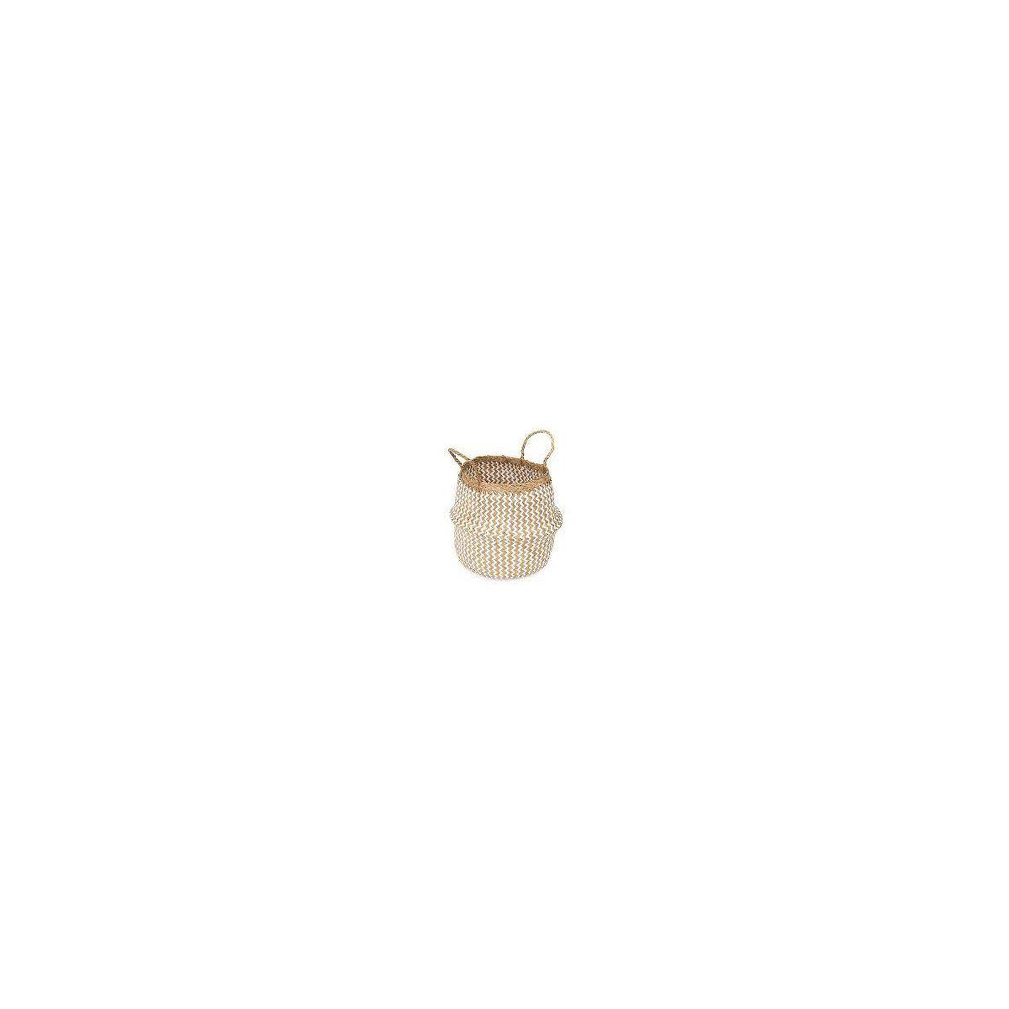 Compactor Panier Belly blanc et naturel M pliable
