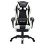 Voir la diapositive 4 : VIDAXL Fauteuil de jeux video avec LED RVB Blanc et noir Similicuir
