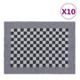 Voir la diapositive 1 : VIDAXL Serviettes de cuisine 10 pcs bleu et blanc 50x70 cm coton