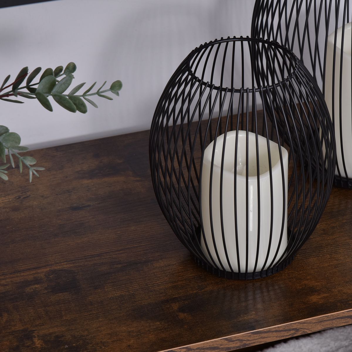 HOMCOM Bibliothèque style industriel 3 étagères + placard 2 portes panneaux particules aspect vieux bois métal noir