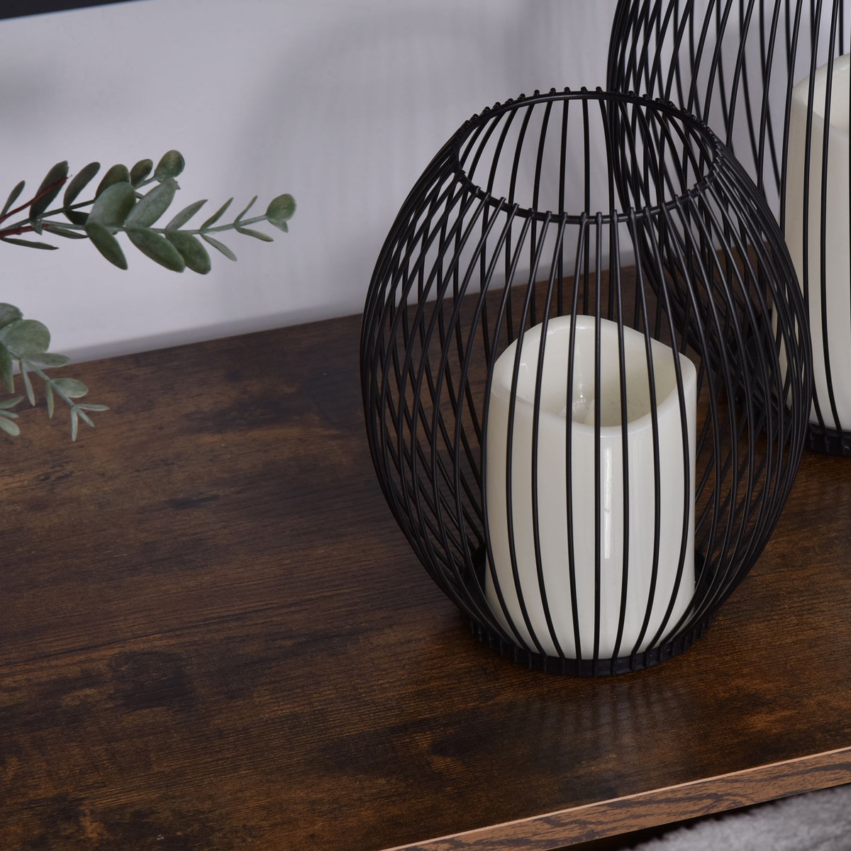 HOMCOM Bibliothèque style industriel 3 étagères + placard 2 portes panneaux particules aspect vieux bois métal noir