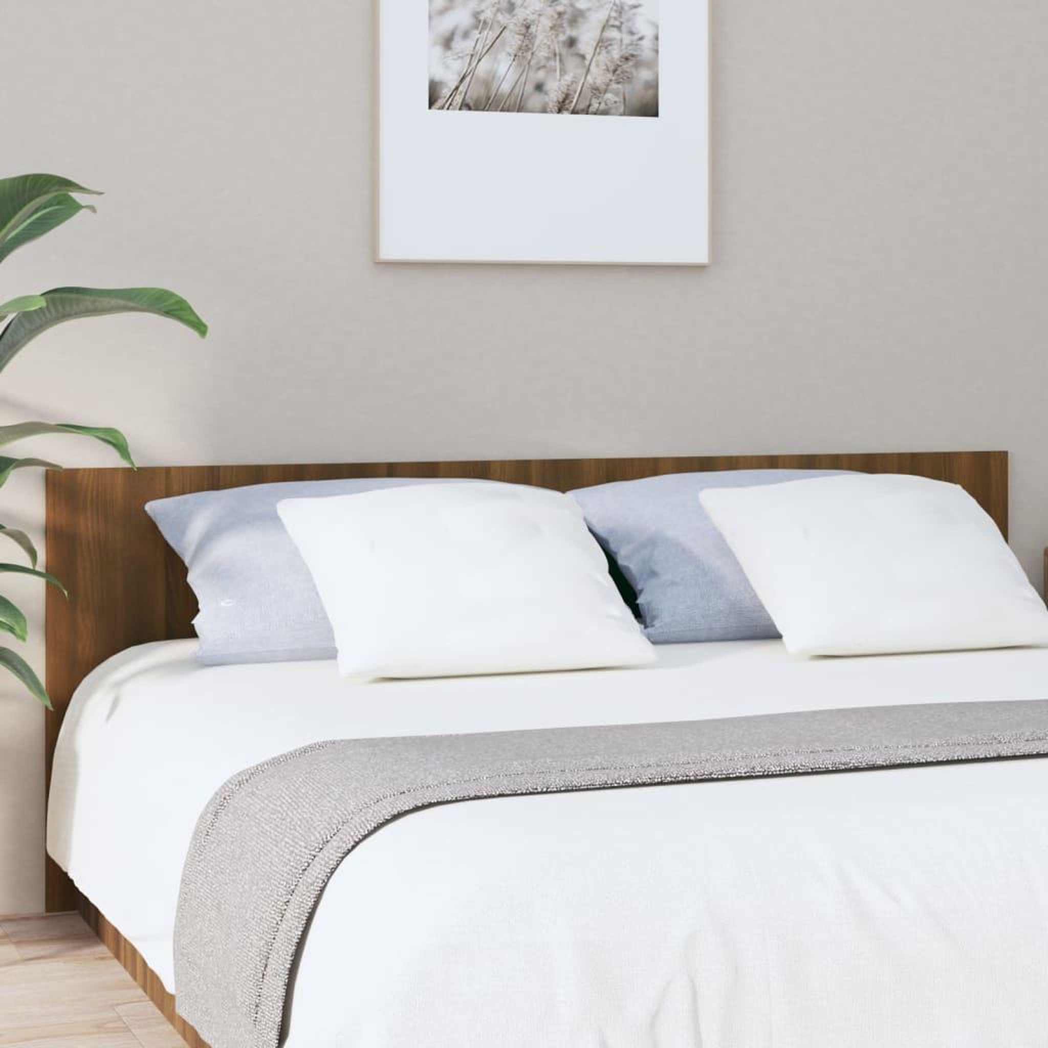 Voir la diapositive 1 : VIDAXL Tete de lit Chene marron 200x1,5x80 cm Bois d'ingenierie