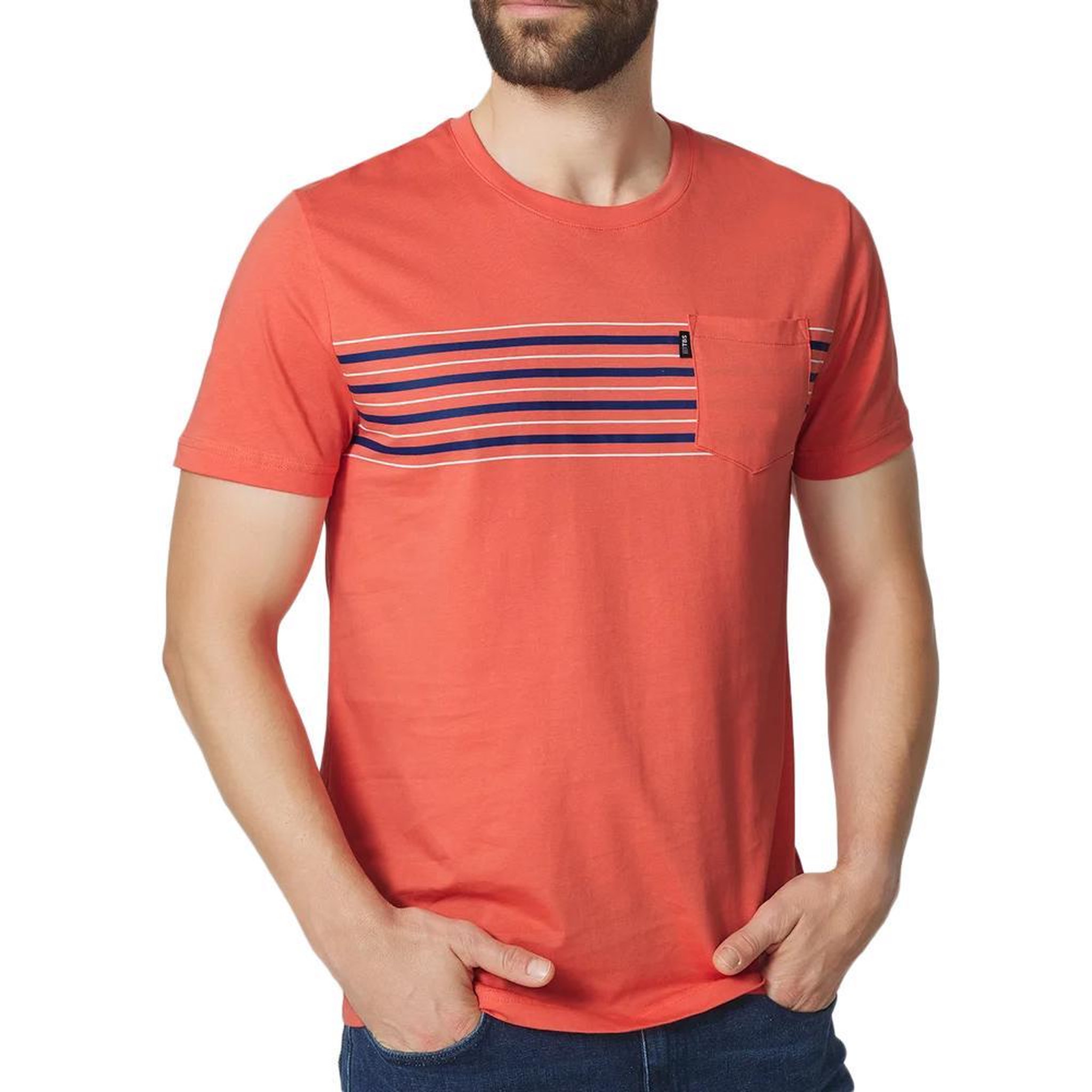 TBS T Shirt  Homme TBS Recif. Coloris disponibles : Rouge