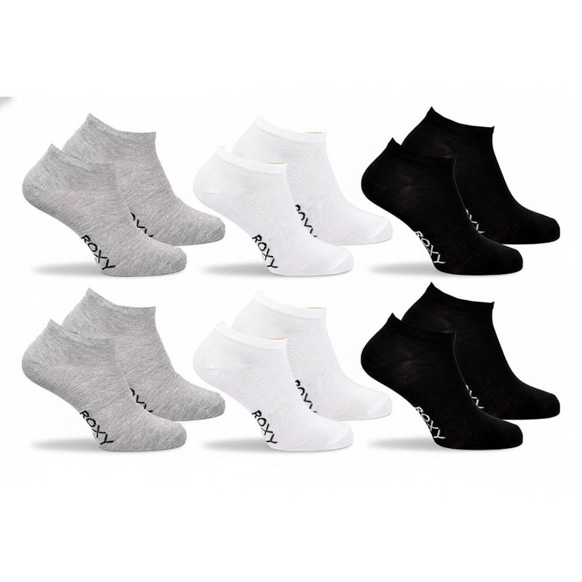 ROXY ROXY Lot Chaussettes Courtes Sneaker– Pack de 6 Paires