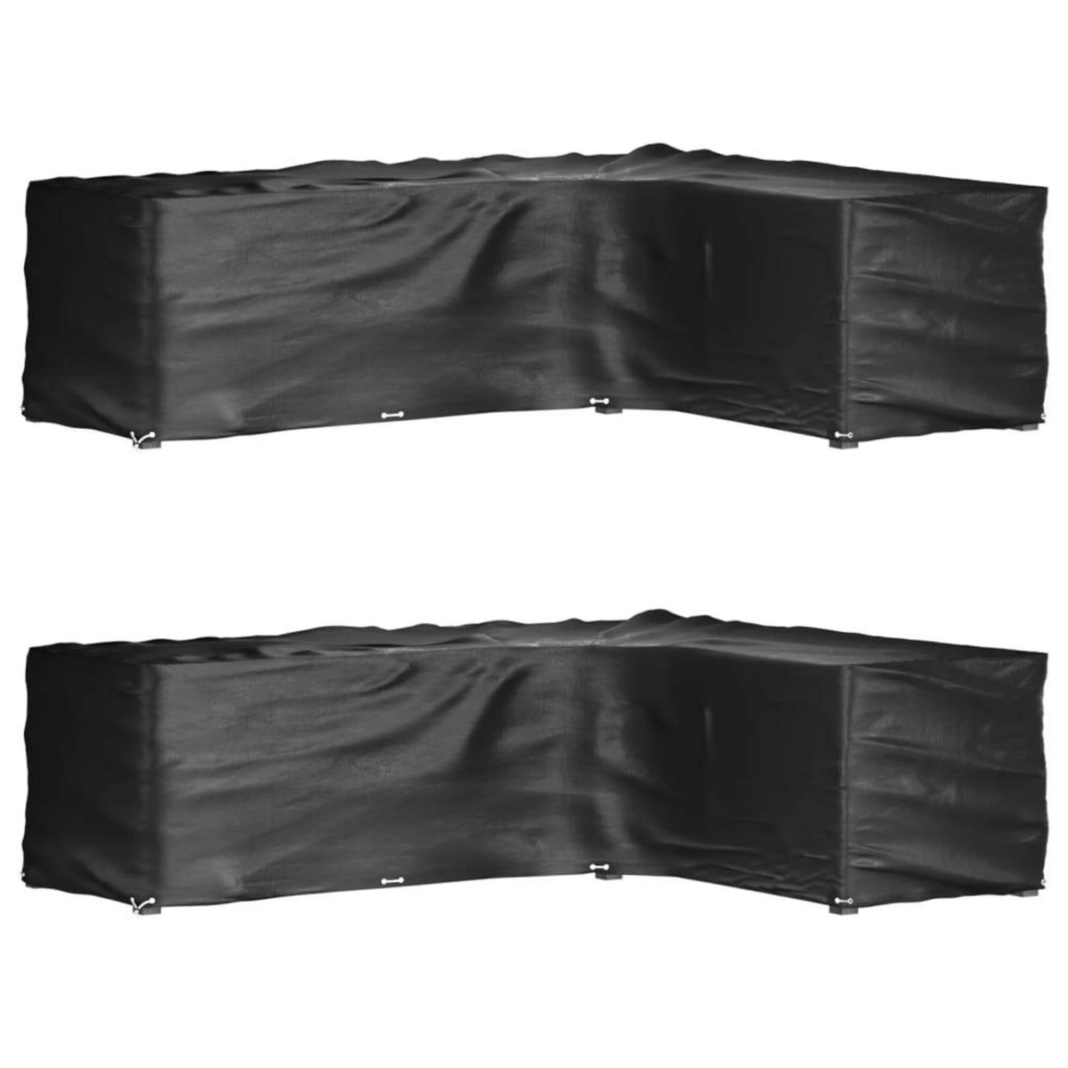 VIDAXL Housses de salon de jardin en forme de L 2 pcs 18 œillets