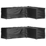 VIDAXL Housses de salon de jardin en forme de L 2 pcs 18 œillets