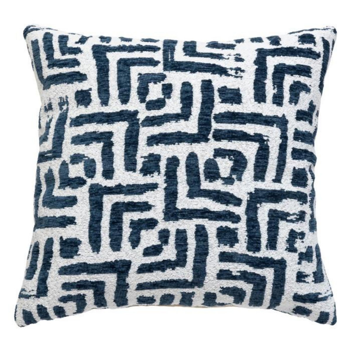 ATMOSPHERA Housse de Coussin Chenille  Jeni  40x40cm Bleu Égéen