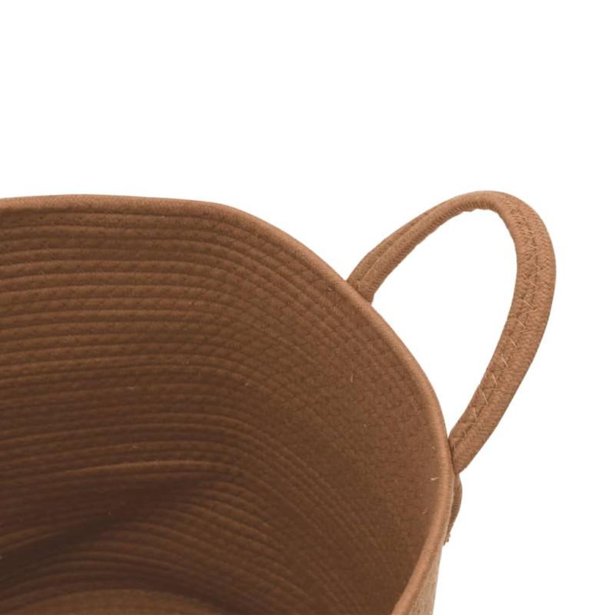 Voir la diapositive 6 : VIDAXL Panier de rangement marron Ø40x35 cm coton