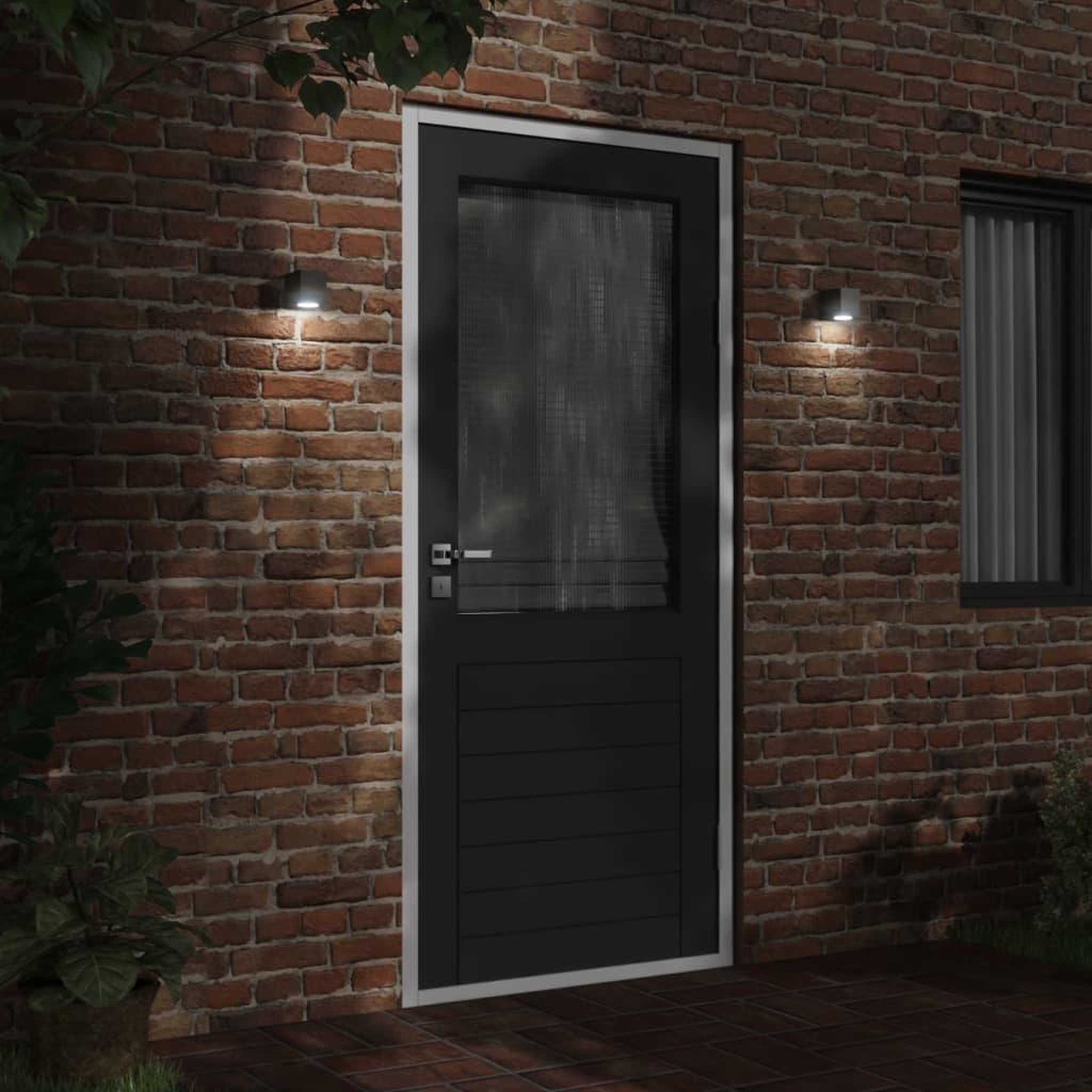Voir la diapositive 3 : VIDAXL Applique murale d'exterieur aluminium moule sous pression