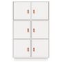 Voir la diapositive 5 : VIDAXL Buffet haut Blanc 67x40x108,5 cm Bois massif de pin