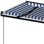 Voir la diapositive 5 : VIDAXL Auvent retractable automatique 600x350 cm Bleu et blanc