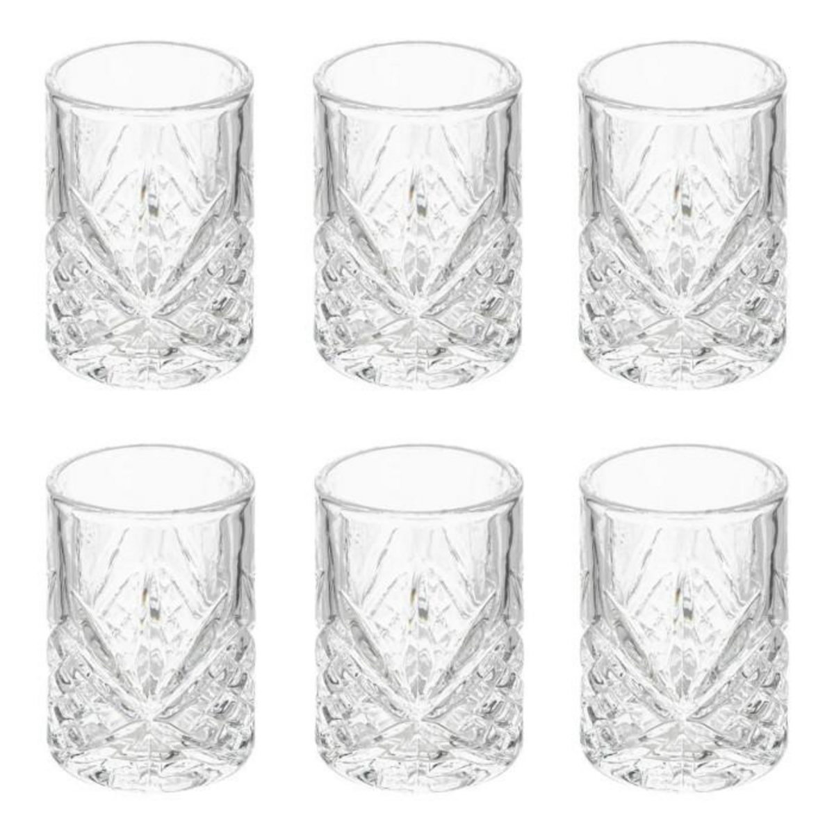 SECRET DE GOURMET Lot de 6 Shooters  Automne  6cl Transparent