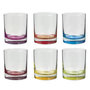 Voir la diapositive 1 : SECRET DE GOURMET Lot de 6 Verres à Eau  Colori  30cl Multicolore