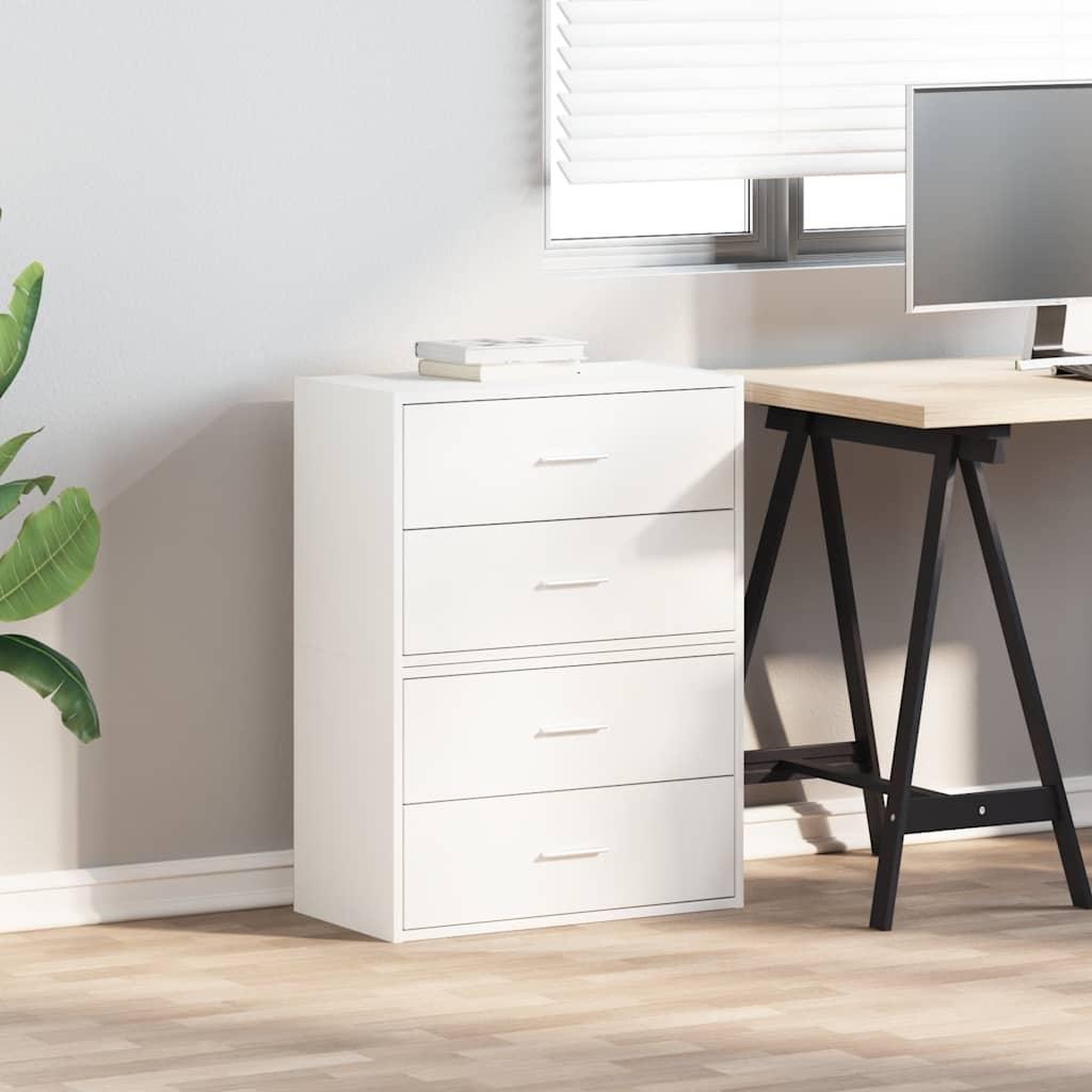 Voir la diapositive 3 : VIDAXL Armoires avec 2 tiroirs 2pcs blanc 60x31x40cm bois d'ingenierie