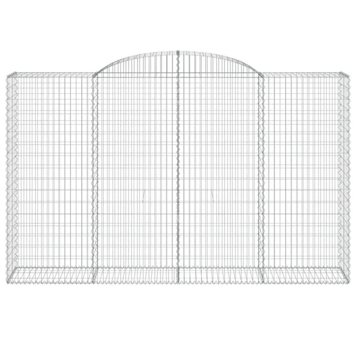 VIDAXL Paniers a gabions arques 3 pcs 300x50x180/200 cm fer galvanise