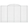 Voir la diapositive 4 : VIDAXL Paniers a gabions arques 3 pcs 300x50x180/200 cm fer galvanise