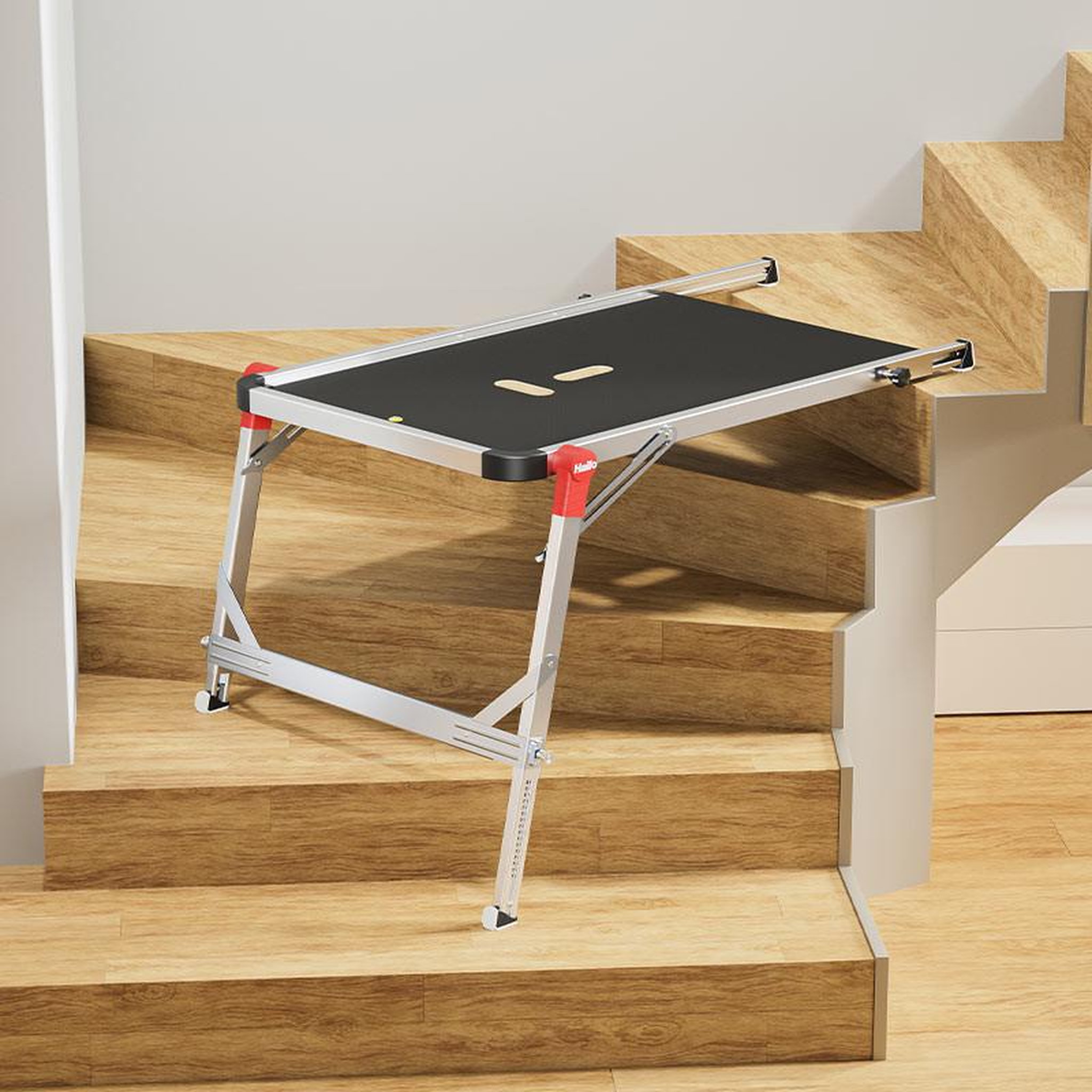 Voir la diapositive 5 : HAILO Plateforme de travail pour escalier en aluminium hailo tp1