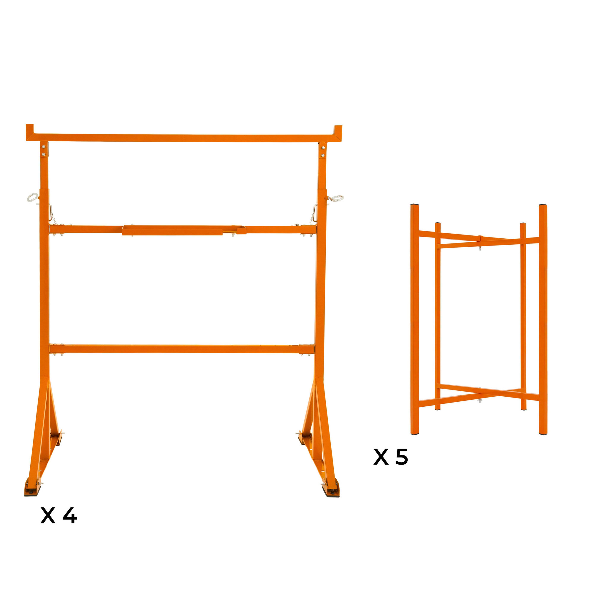 MONSTERSHOP Lot de 4 tréteaux de maçon & 5 supports en x (750 mm)
