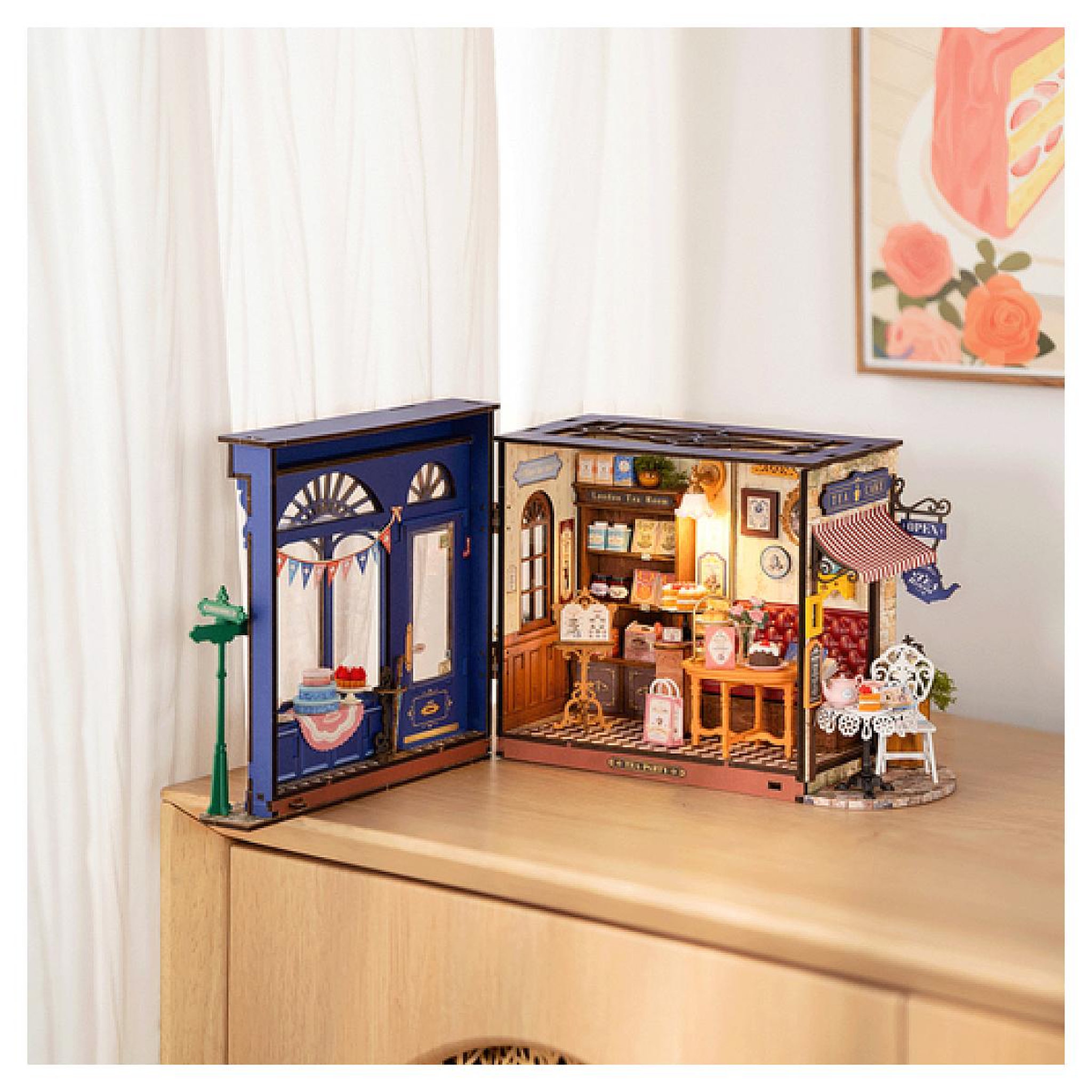 Voir la diapositive 2 : ROBOTIME Maquette Salon de the Leisure Time - Miniaturisme