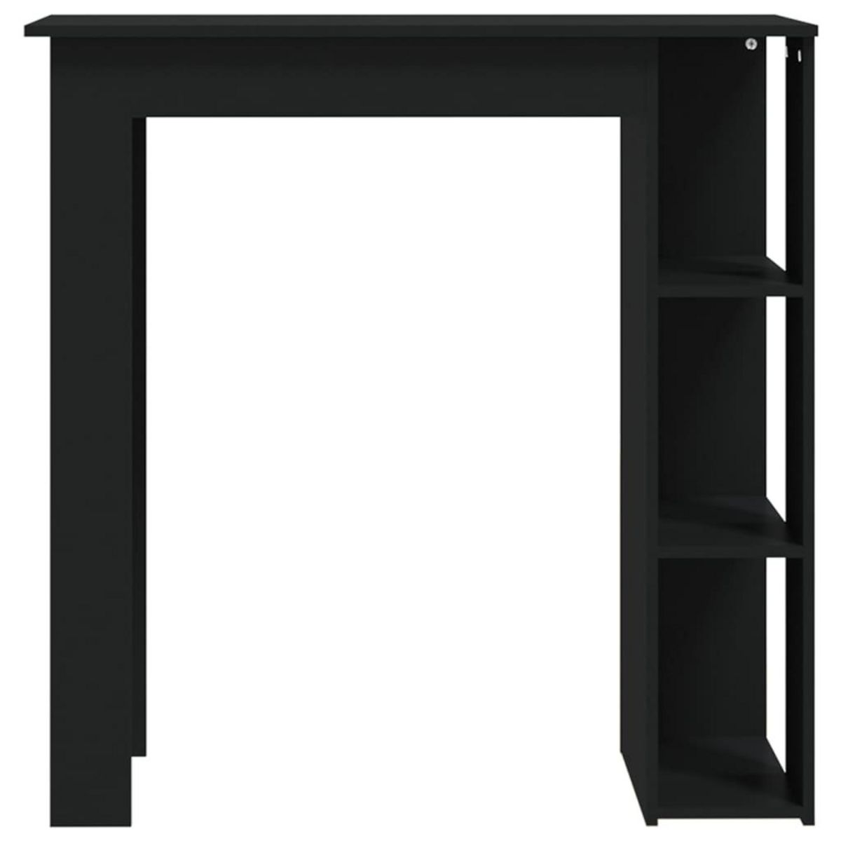 VIDAXL Table de bar avec etagere Noir 102x50x103,5cm Bois d'ingenierie