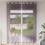 VIDAXL Rideaux en voile avec œillets 2 pcs violet 140x300 cm