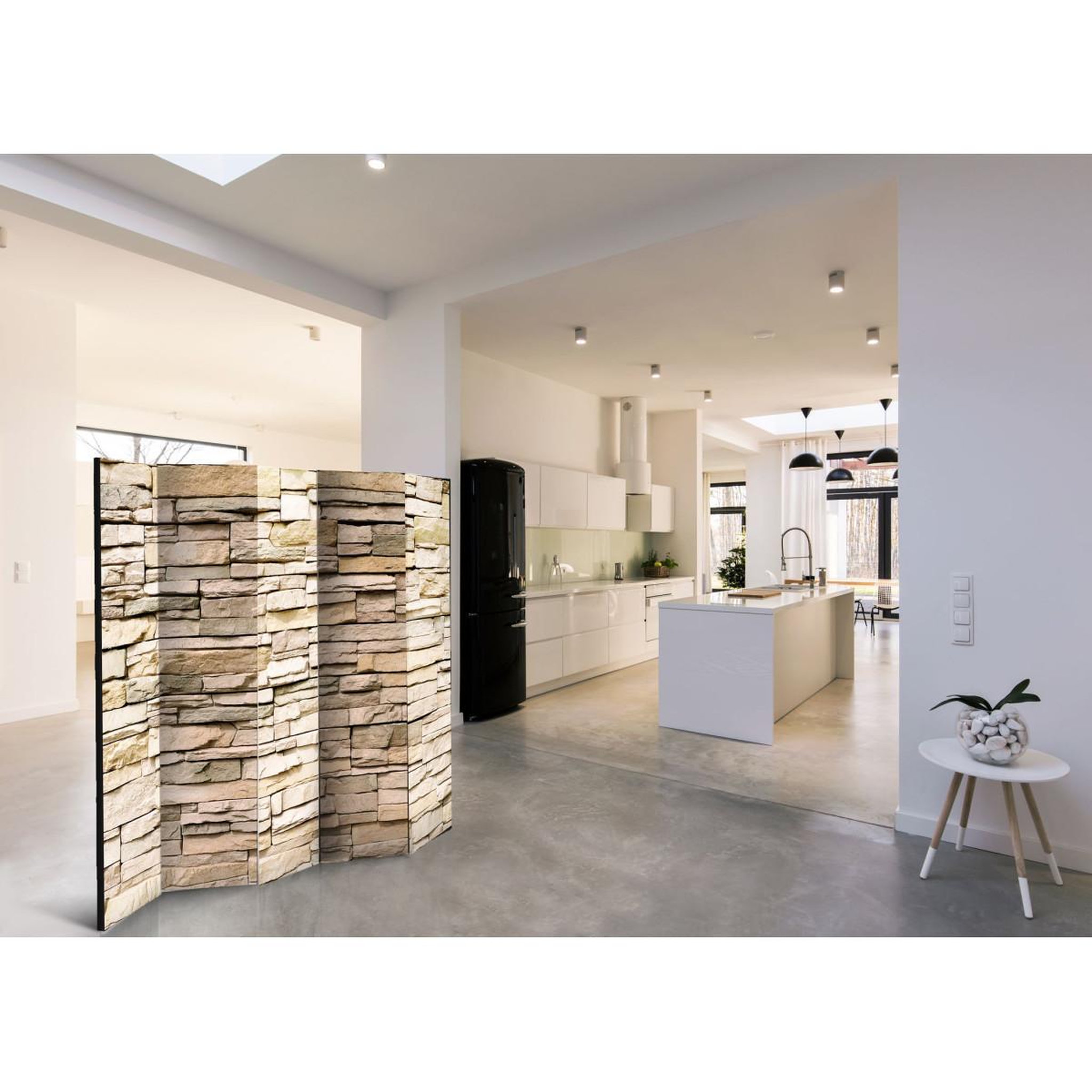 Voir la diapositive 2 : Paris Prix Paravent 5 volets  decorative stone  172x225cm