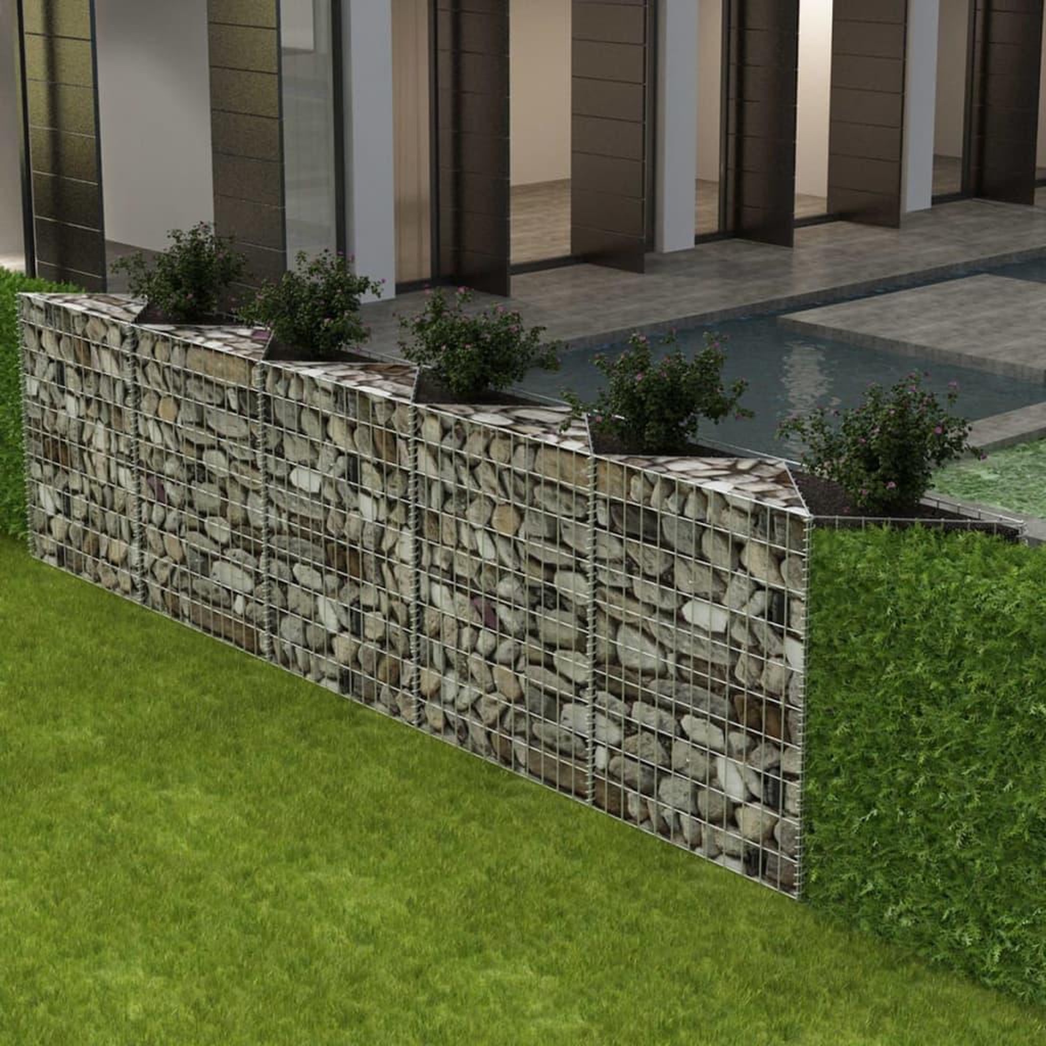 Voir la diapositive 1 : VIDAXL Panier de gabion Acier galvanise 300x30x100 cm