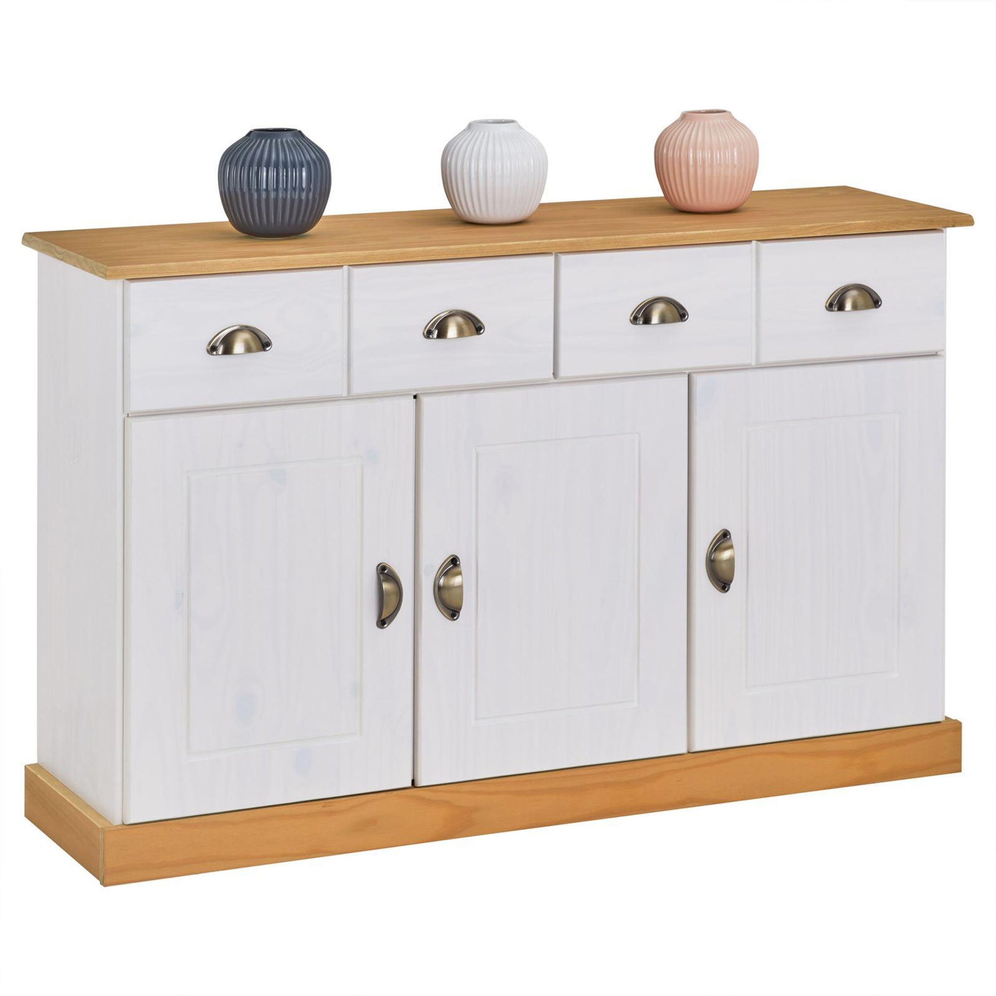 Voir la diapositive 1 : IDIMEX Buffet salon PARIS L116cm bois massif